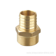 Brass straight male garden hose fitting